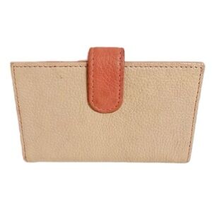 Unbranded Two Toned Pebbled Leather Wallet Tab and Snap Closure Organization